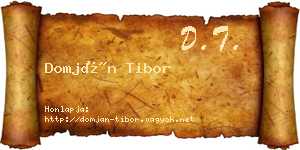Domján Tibor névjegykártya